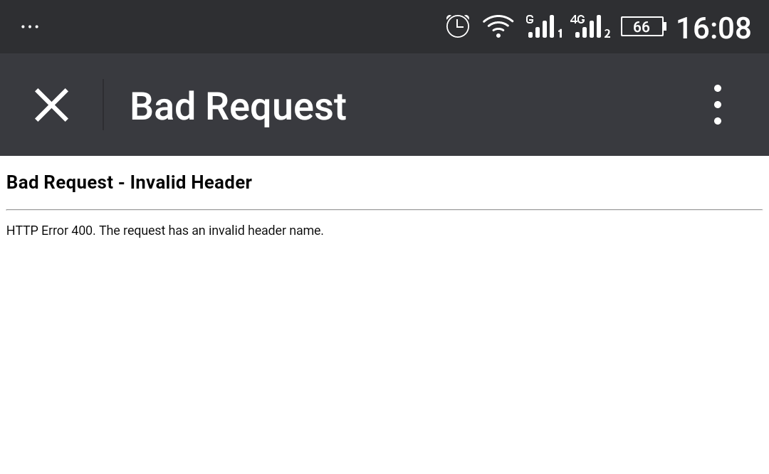 微信公众号怎么会出现Bad Request-Invalid Header错误